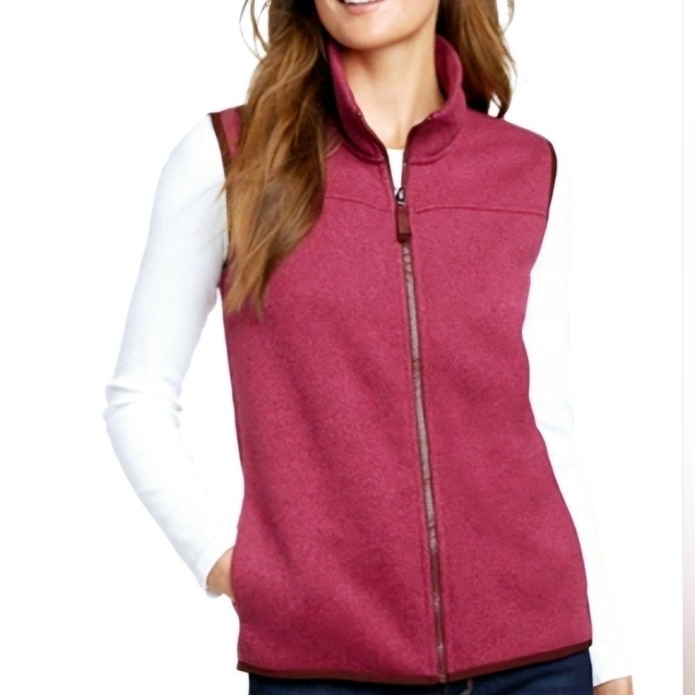 Eddie Bauer Radiator Fleece Vest In Pink XS